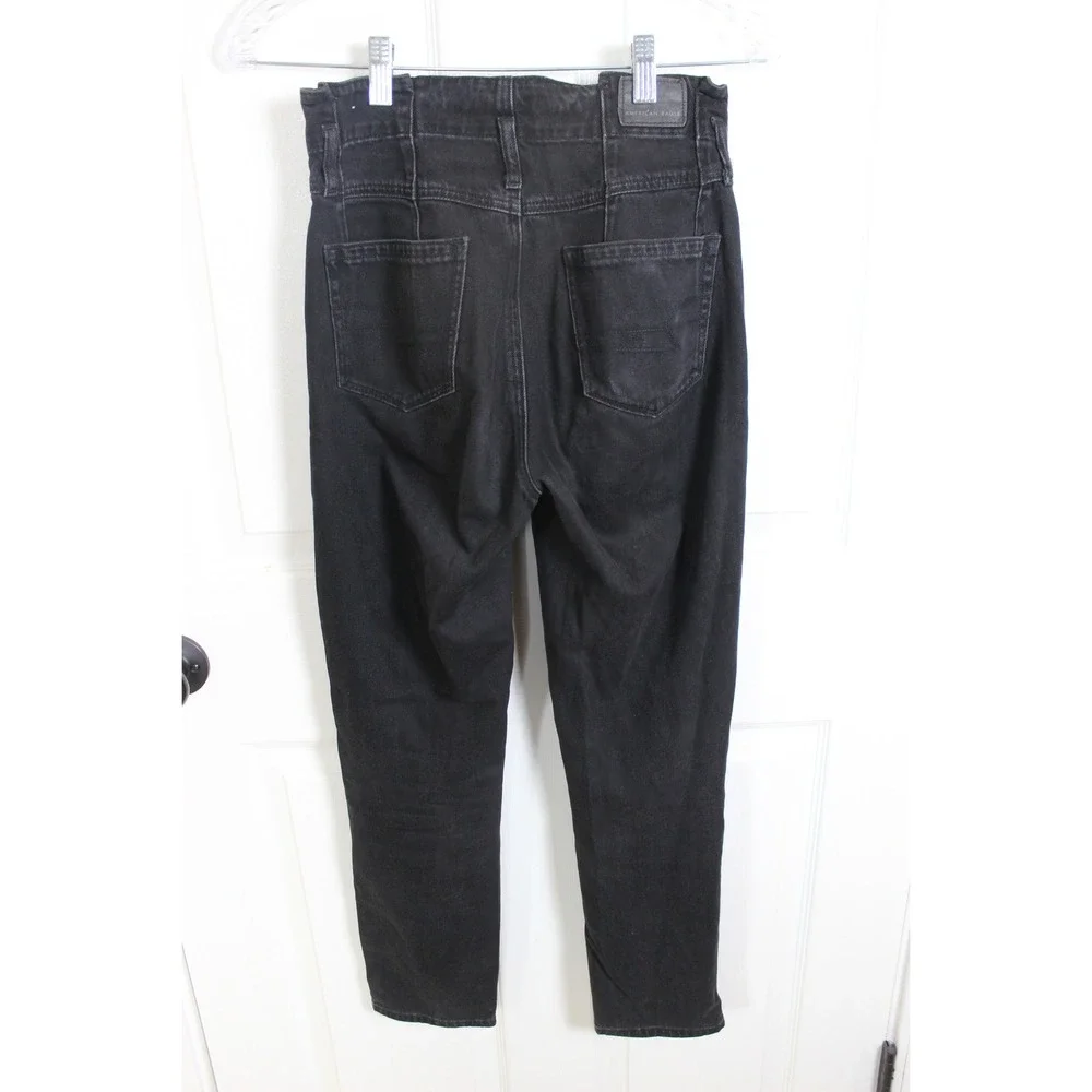 American Eagle Outfitters Mom Jeans Womens‎ Size 0 Black High Rise Denim